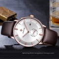 OEM Minimalist Leather Strap Luxury Quartz date Men Watches WWOOR 8808